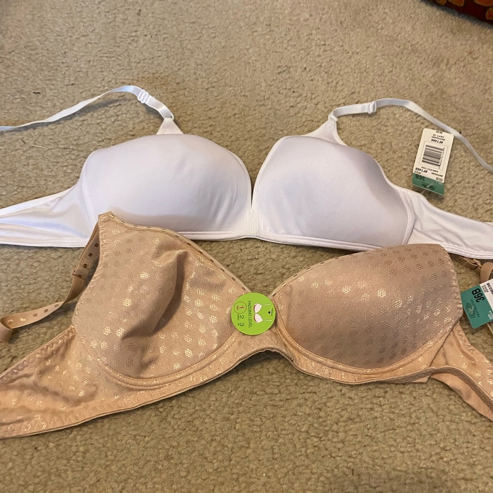White and TanFruit of the Loom Bras